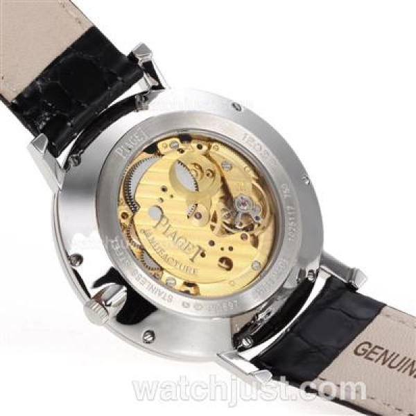 Piaget Altiplano Unitas 6497 Movement with Black Dial-Leather Strap