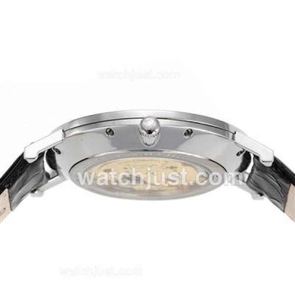 Piaget Altiplano Unitas 6497 Movement with Black Dial-Leather Strap
