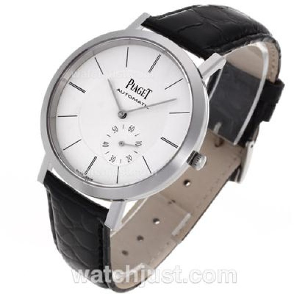 Piaget Altiplano Automatic with White Dial-Leather Strap