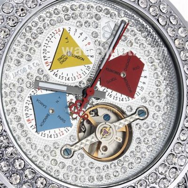 Jacob & Co Rainbow Tourbillon Automatic Full Diamond Case and White Diamond Dial