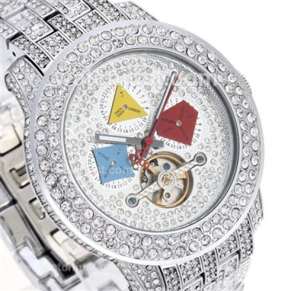 Jacob & Co Rainbow Tourbillon Automatic Full Diamond Case and White Diamond Dial