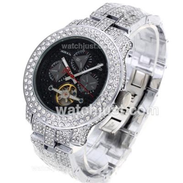 Jacob & Co Rainbow Tourbillon Automatic Full Diamond Case and Black Diamond Dial