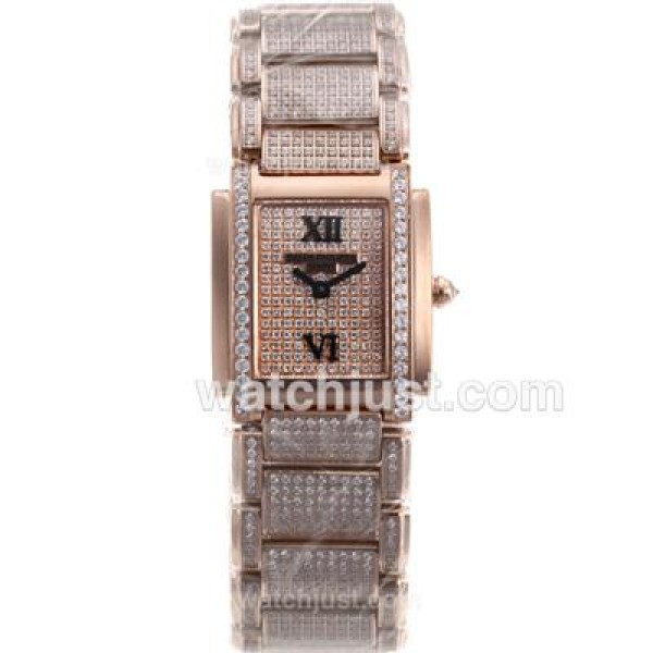 Perfect Replica Patek Philippe Twenty-4 Champagne Dials Rose Gold Cases Online