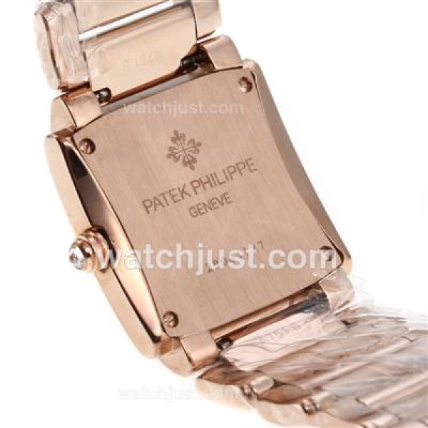 Perfect Replica Patek Philippe Twenty-4 Champagne Dials Rose Gold Cases Online