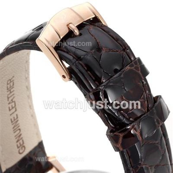 Piaget Altiplano Automatic Rose Gold Case with White Dial-Leather Strap