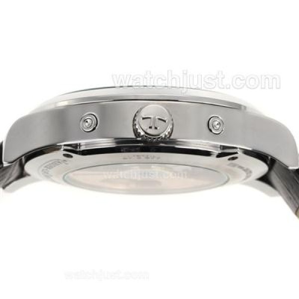 Jaeger-Lecoultre Master Control Tourbillon Automatic with White Dial-Leather Strap