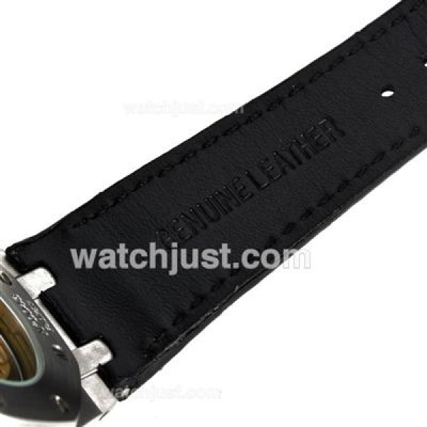 Audemars Piguet Royal Oak Swiss ETA 2824 Movement Diamond Bezel with Gray Checkered Dial-Leather Strap