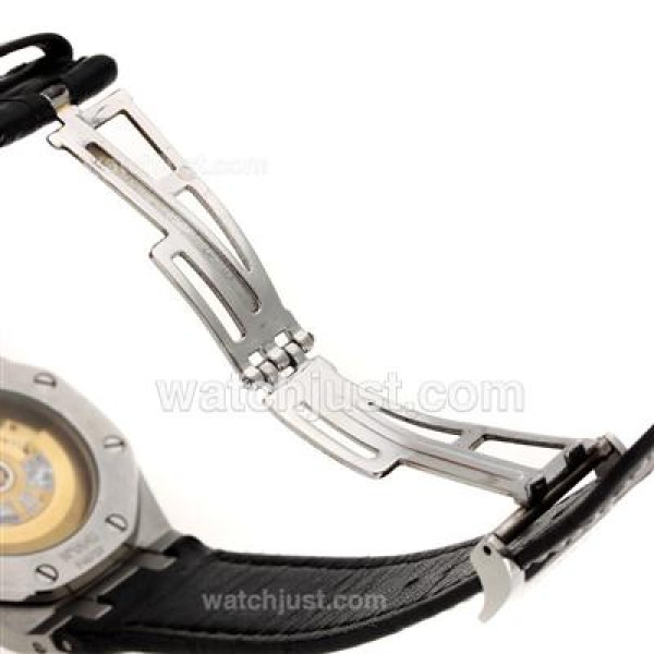 Audemars Piguet Royal Oak Swiss ETA 2824 Movement with Black Checkered Dial-Leather Strap