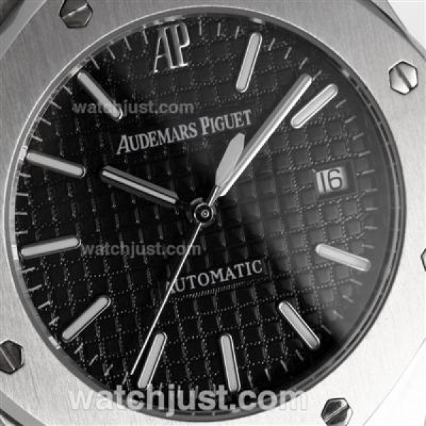 Audemars Piguet Royal Oak Swiss ETA 2824 Movement with Black Checkered Dial-Leather Strap