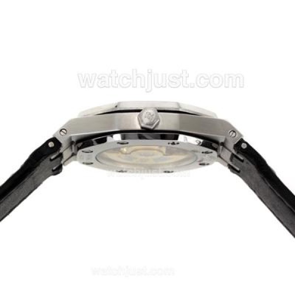 Audemars Piguet Royal Oak Swiss ETA 2824 Movement with Gray Checkered Dial-Leather Strap
