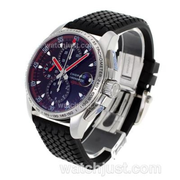 Chopard Alfa Romeo Chronograph Swiss Valjoux 7750 Movement with Black Dial-Rubber Strap