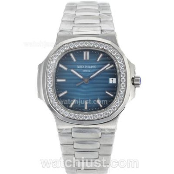 Perfect Replica Patek Philippe Nautilus Blue Dials Steel Cases Online