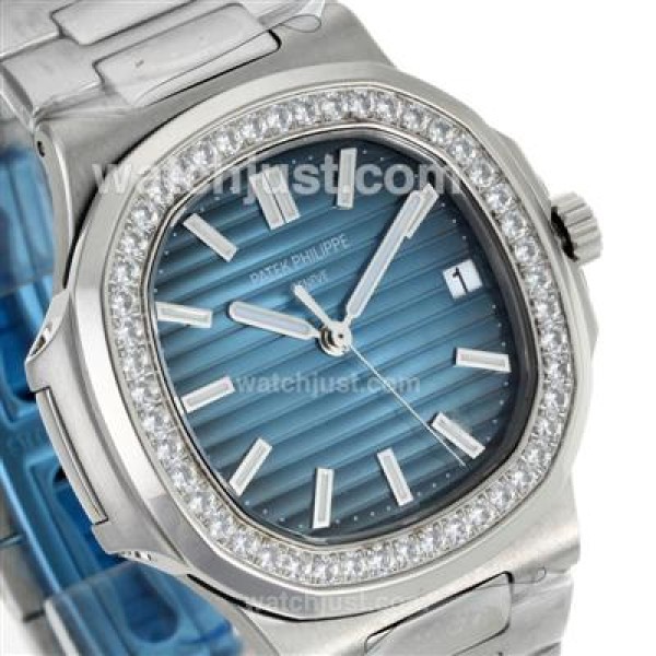 Perfect Replica Patek Philippe Nautilus Blue Dials Steel Cases Online