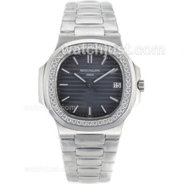 Perfect Replica Patek Philippe Nautilus Gray Dials Steel Cases Online
