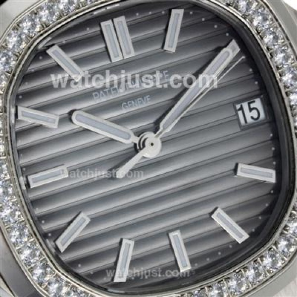 Perfect Replica Patek Philippe Nautilus Gray Dials Steel Cases Online
