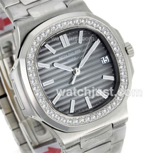 Perfect Replica Patek Philippe Nautilus Gray Dials Steel Cases Online