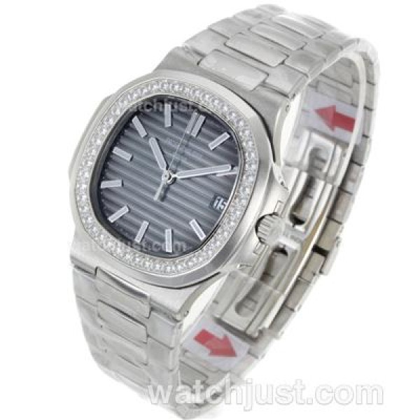 Perfect Replica Patek Philippe Nautilus Gray Dials Steel Cases Online
