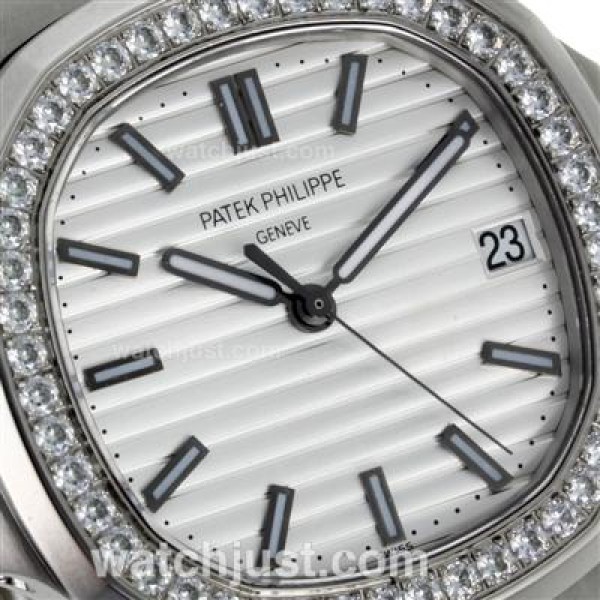 Swiss Made Patek Philippe Nautilus Replica Male Watches With White Dials