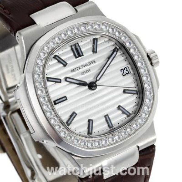 Swiss Made Patek Philippe Nautilus Replica Male Watches With White Dials