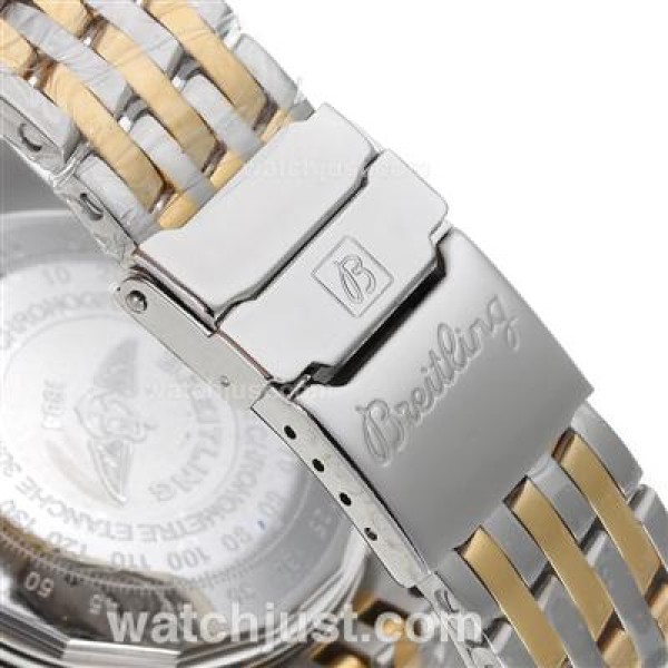 Breitling Cosmonaute Chronograph Swiss Valjoux 7750 Movement Two Tone with Black Dial