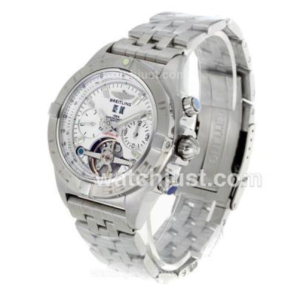 Breitling Chronomat Evolution Tourbillon Automatic with White Dial S/S