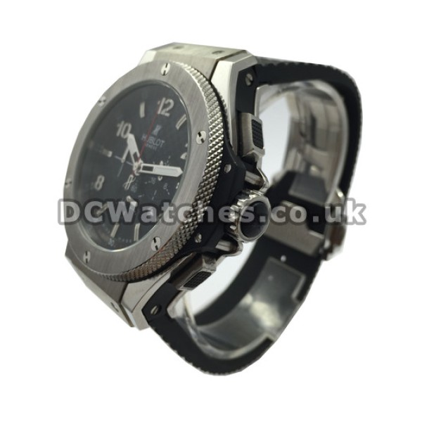 Sturdy Carbon & Steel Hublot 41MM Replica Watches With Black Dial Sale For UK