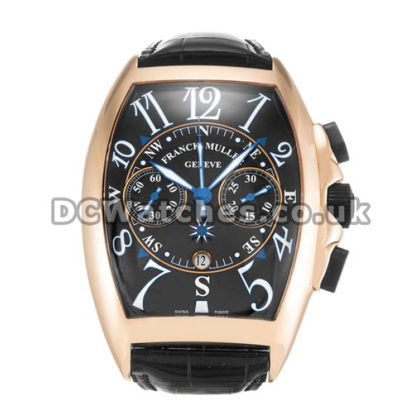 Swiss Tonneau Franck Muller Mariner Black Dial Replica Watches For Men