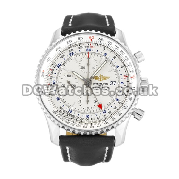 UK High-quality Breitling Navitimer World White Dial 46MM Replica Watches