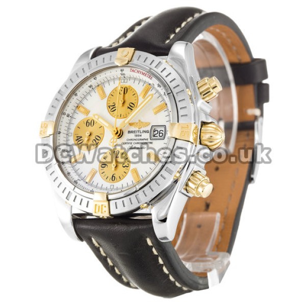 Fashionable Breitling Chronomat Evolution Mother of Pearl White Dial Copy Watches