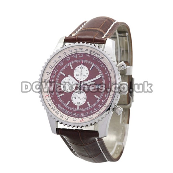 Unique Swiss Breitling Navitimer World Brown Dial Replica Watches Sale For Men