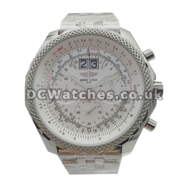 Quality Breitling Bentley 6.75 White Dial 48.8MM Steel Case Copy Watches