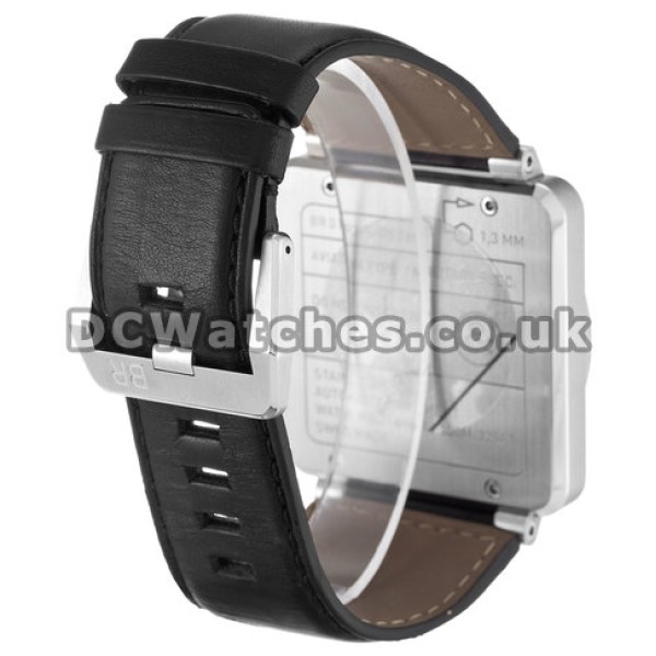 Cheap Replica Bell and Ross BR01-92 Black Quarter Arabic Black Leather Strap Watches
