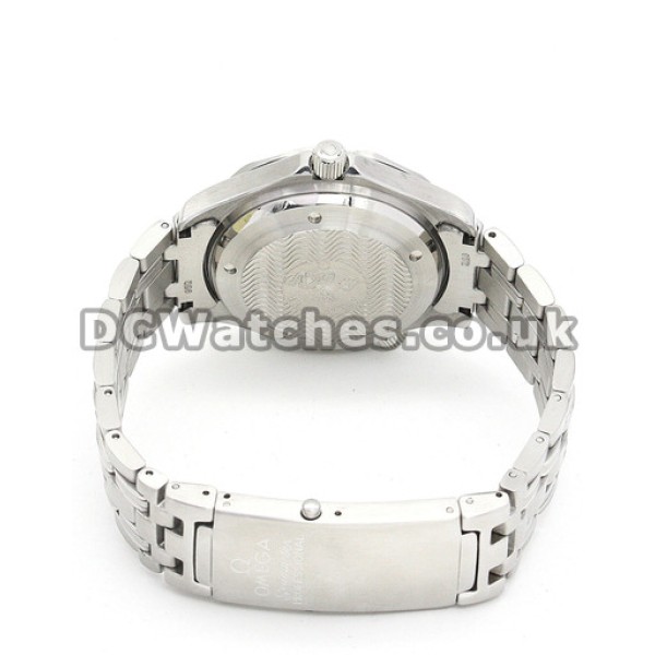Popular Silver Omega Planet Ocean Black Dial Replica Watches Sale For Men