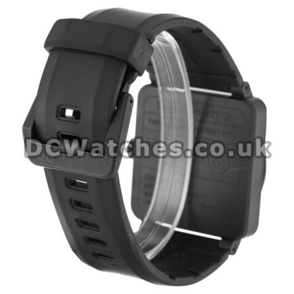 Reliable Fake Bell and Ross BR03-92 Black & Blue Dial 46MM Carbon & Steel Case Watches