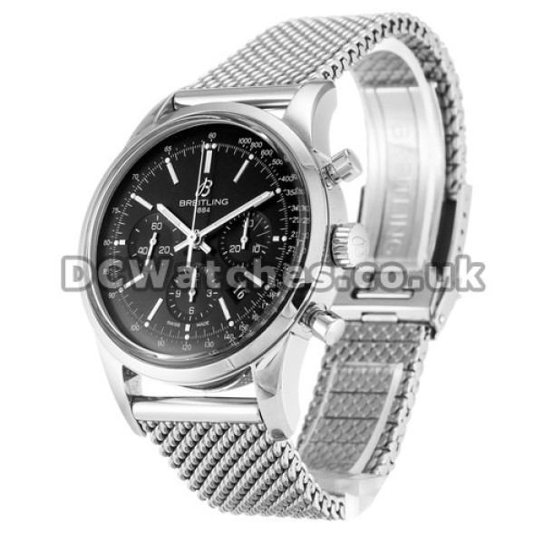 Swiss Fake Breitling Transocean Chronograph 43MM Steel Case Steel Bracelet Watches
