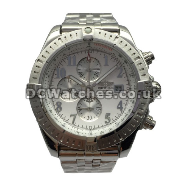 Copy Breitling Super Avenger 44MM Steel Case White Arabic Dial Watches