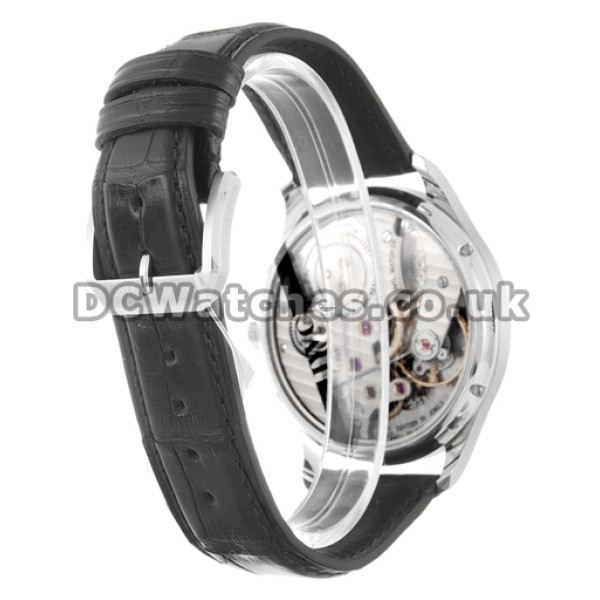Swiss Steel IWC Portuguese Manual Black Dial Replica Watches For Men
