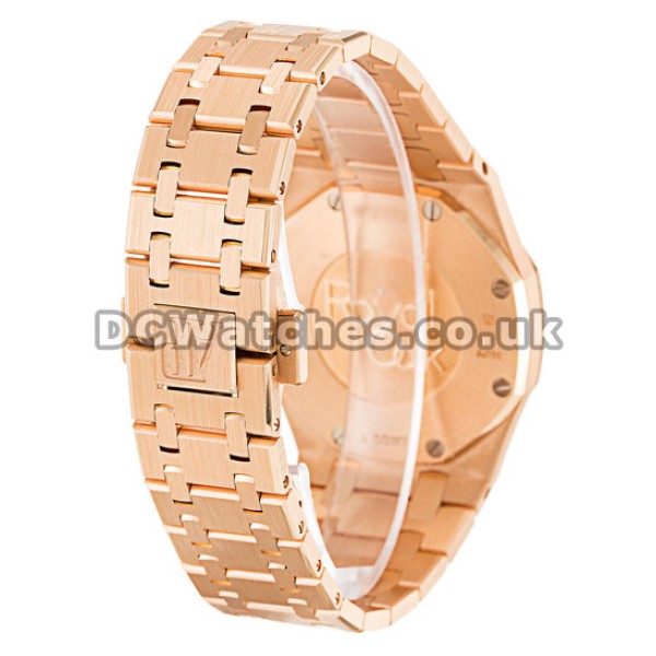 Elegant Rose Gold Audemars Piguet Royal Oak 33MM Replica Watches With Diamonds For Women
