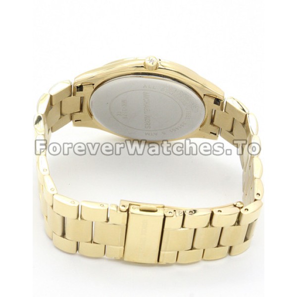 MICHAEL KORS Replica Quartz Movement Gold Watches For UK Sale