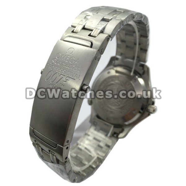 High-quality Steel Black Dial Omega Seamaster Replica Watches For Men