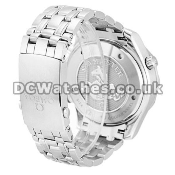Popular Blue Omega Seamaster Copy Watches With Steel Bracelet For Men
