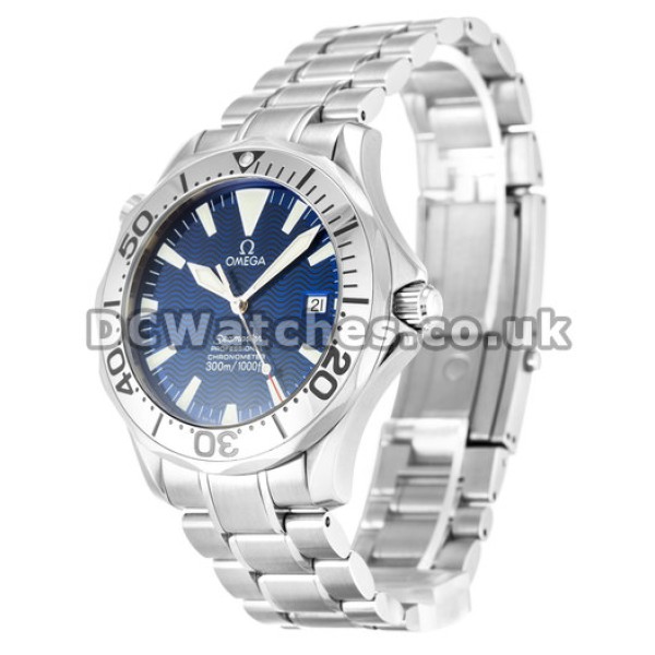 UK Unique Blue Dial Omega Seamaster 41MM Fake Watches For Men