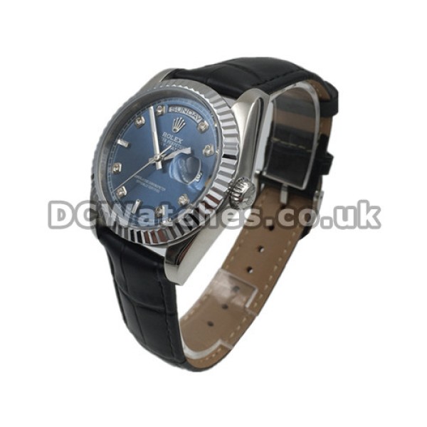 Best UK Blue Dials Rolex Day-Date Automatic Replica Watches