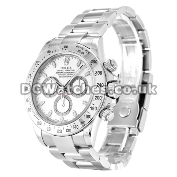 40MM Rolex Daytona Replica Male Watches With White Dials