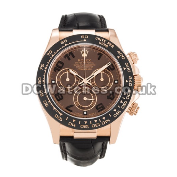 UK 40MM Rolex Daytona 116515 LN Watches With Rose Gold Cases For Men