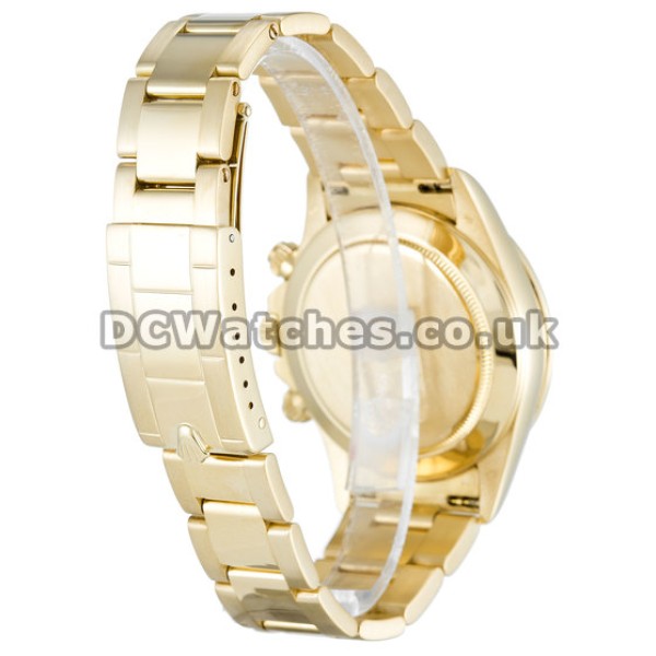 UK Rolex Daytona 16528 Yellow Gold Cases Mens 40 MM Replica Watches