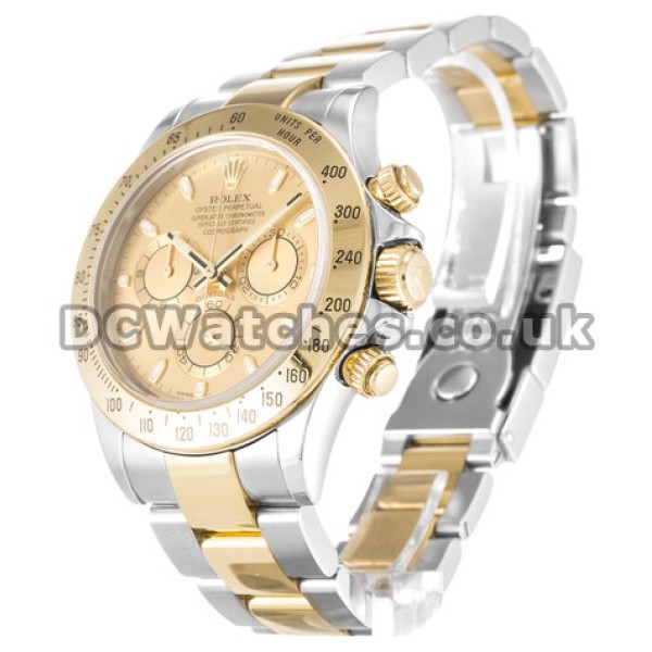UK Rolex Daytona 116523 Steel & Yellow Gold Cases Mens 40 MM Replica Watches