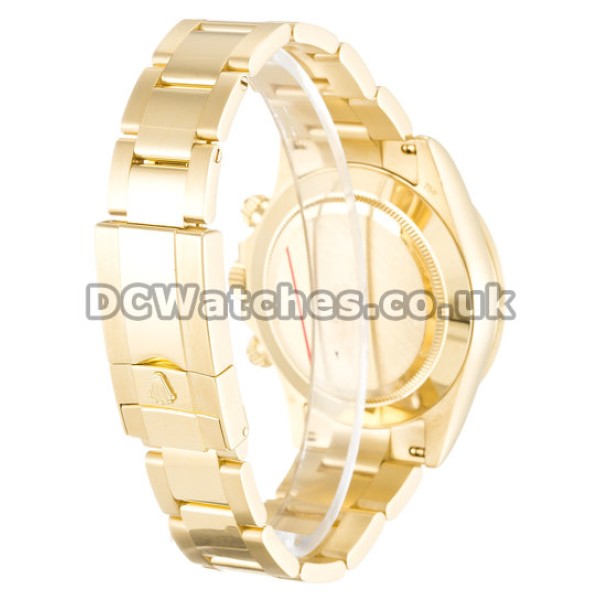 UK Rolex Daytona 116528 Yellow Gold Cases Mens 40 MM Replica Watches