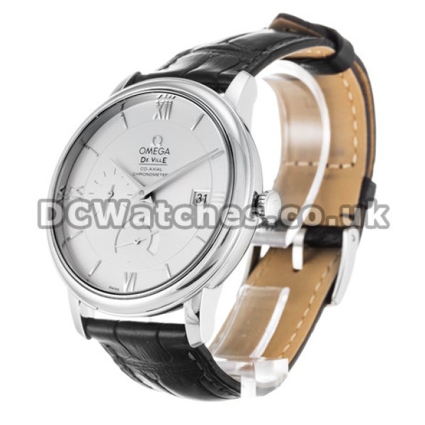 Omega De Ville Prestige 39.5 MM White baton with Roman Numeral Dial Replica Watches