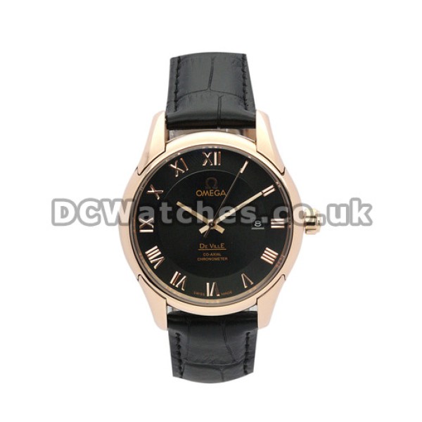 Black Omega De Ville Hour Vision 431.33.41.21.01.001 Mens Replica Watches